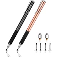 Mixoo - Lápiz capacitivo de precisión con disco para pantalla táctil- 2 en 1- compatible con smartphones y tablets